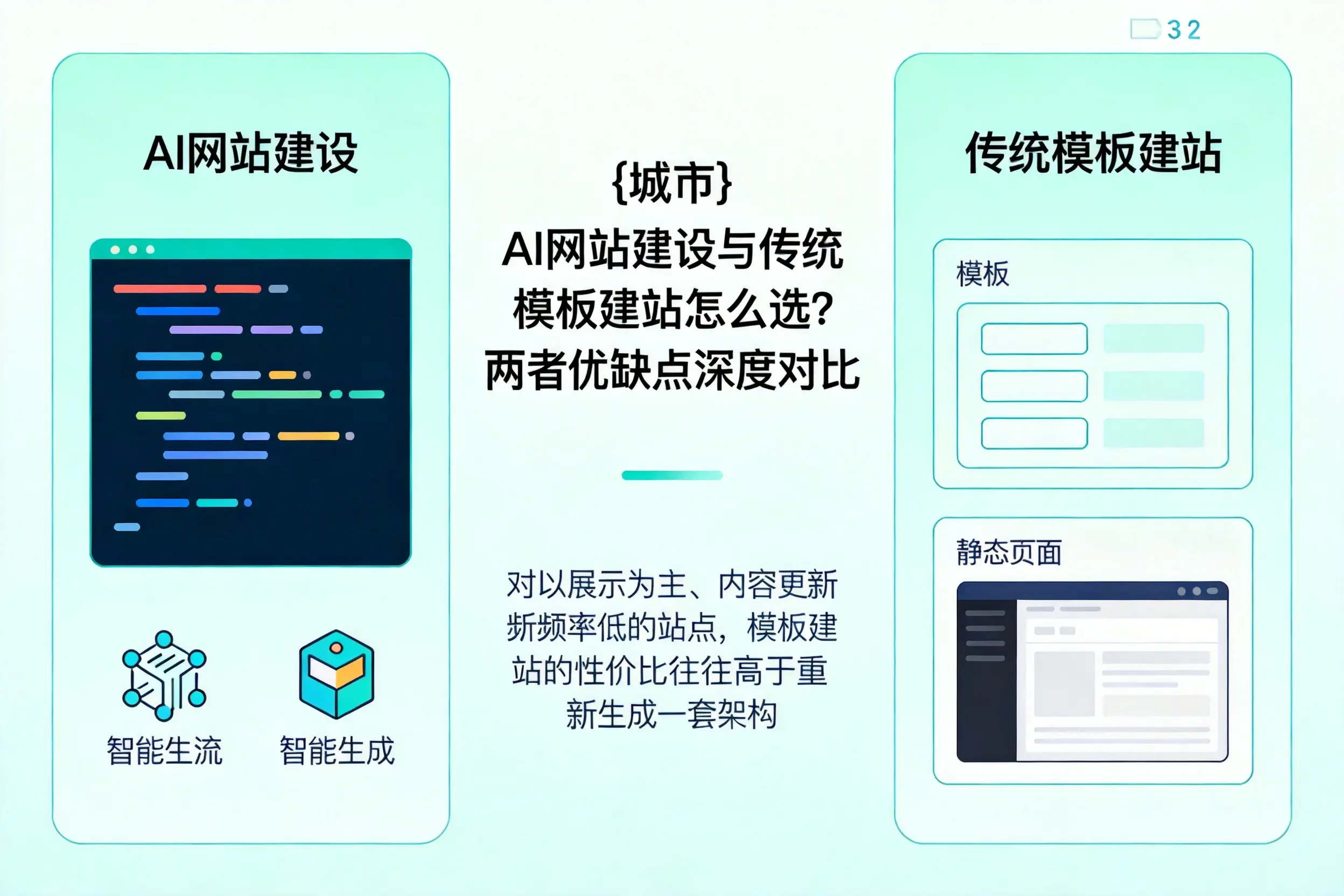 深圳AI网站建设与传统模板建站怎么选？两者优缺点深度对比