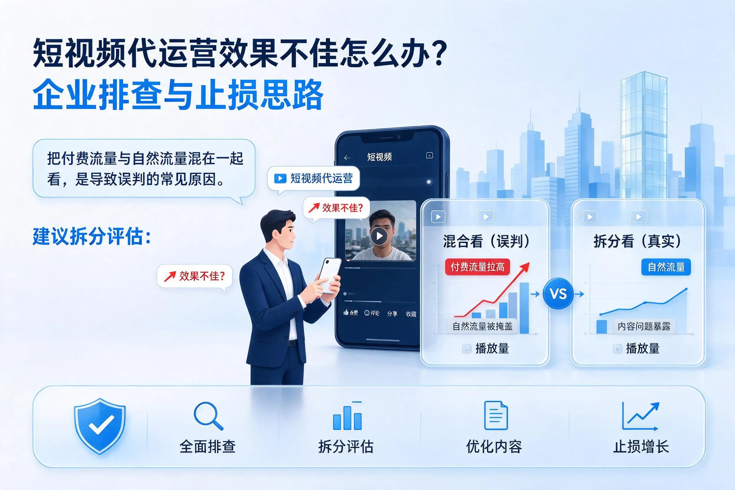 短视频代运营效果不佳怎么办？深圳企业排查与止损思路