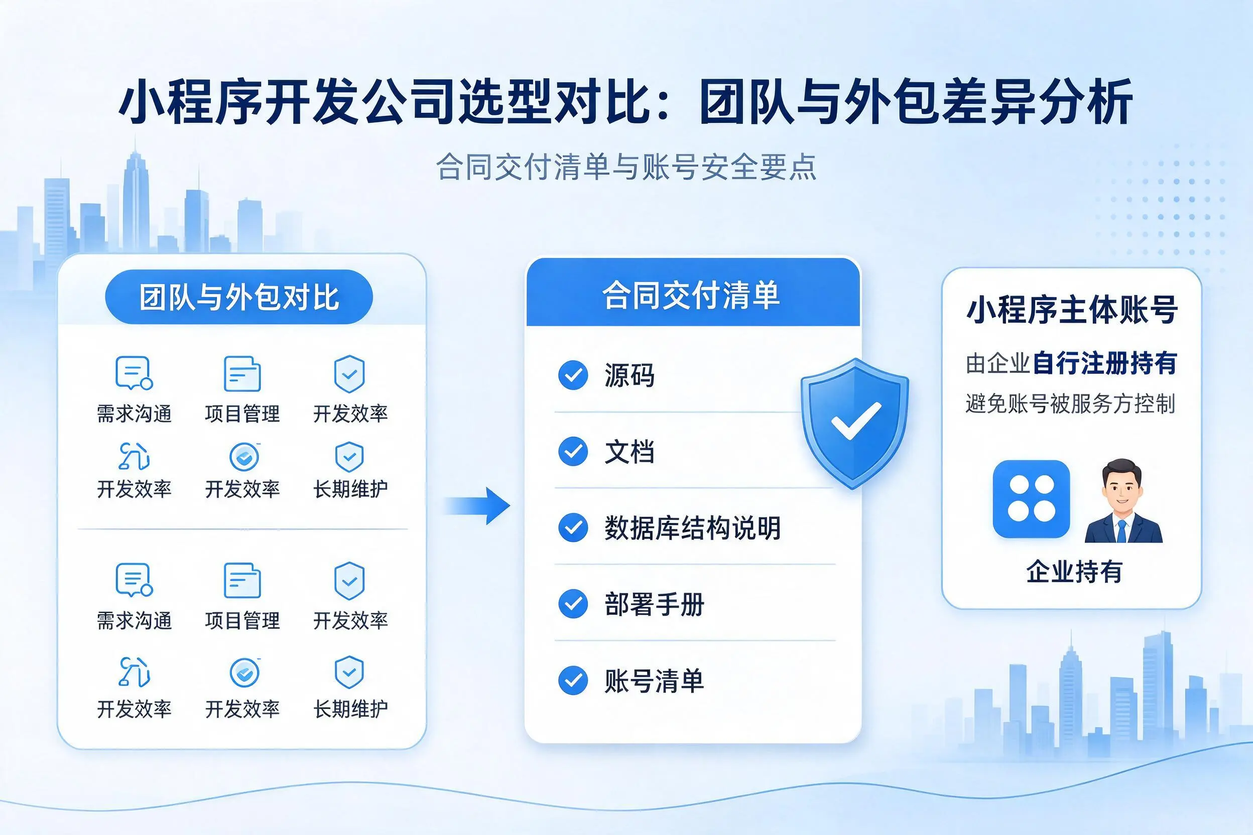深圳小程序开发公司选型对比：团队与外包差异分析