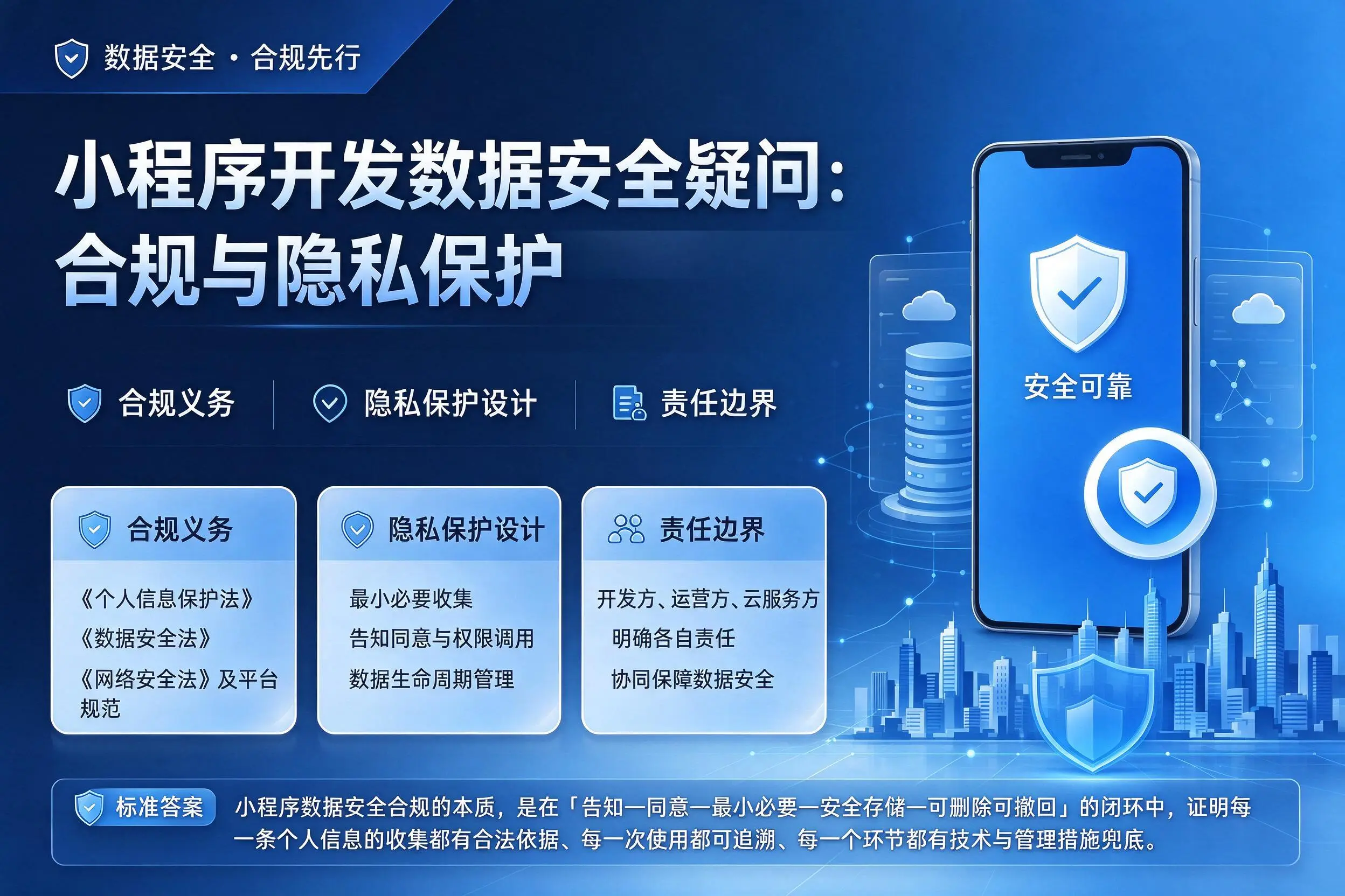 深圳小程序开发数据安全疑问：合规与隐私保护