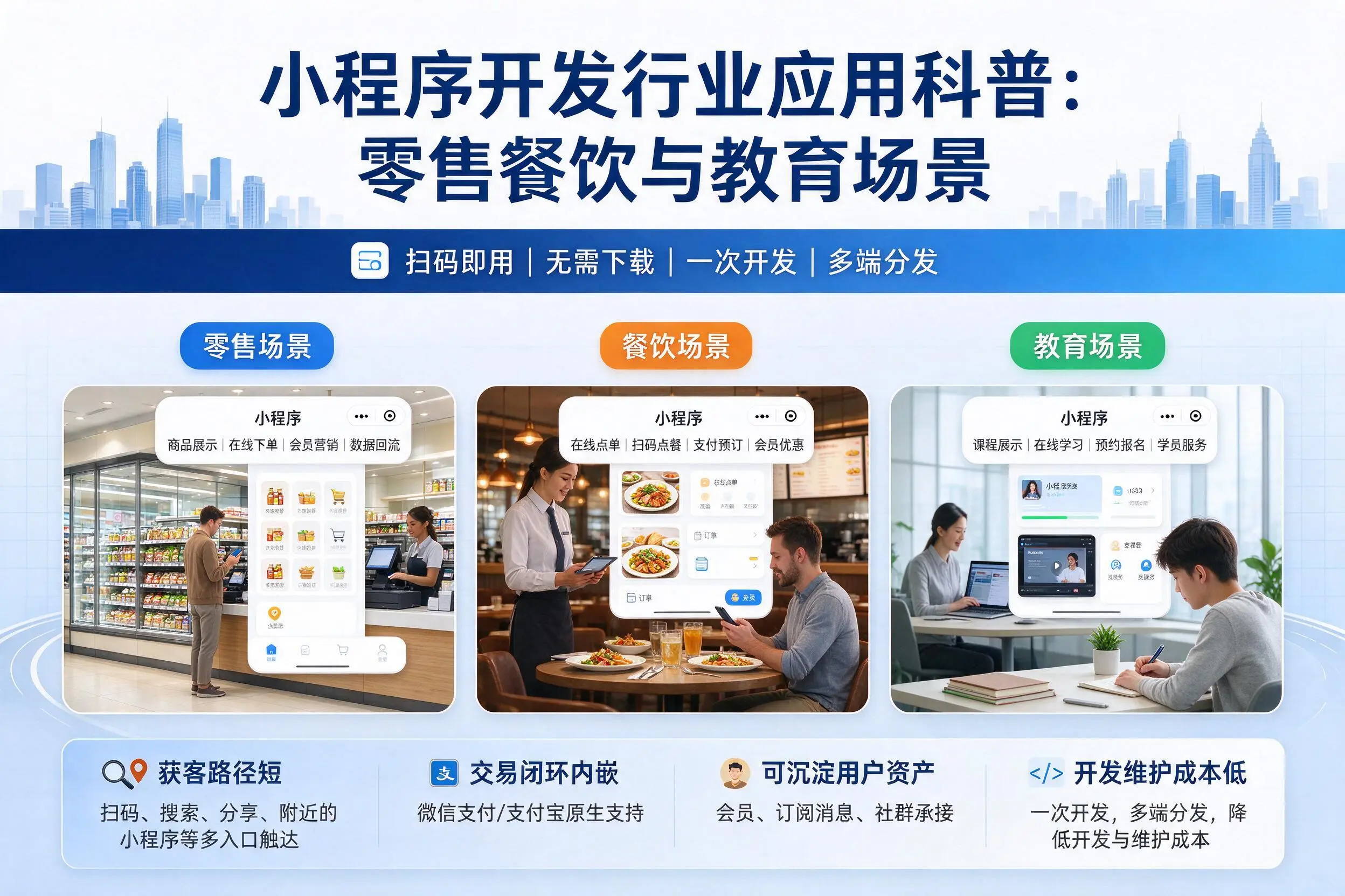 深圳小程序开发行业应用科普：零售餐饮与教育场景