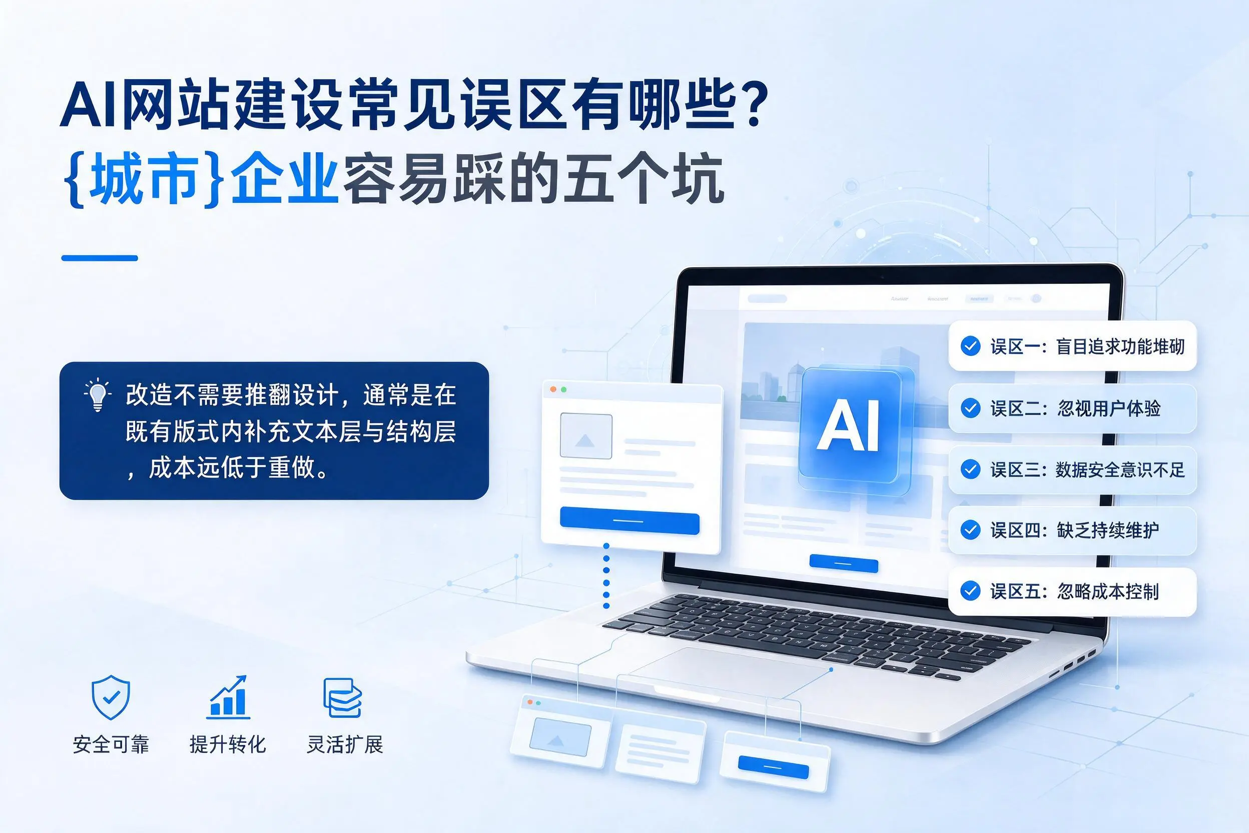 AI网站建设常见误区有哪些?深圳企业容易踩的五个坑