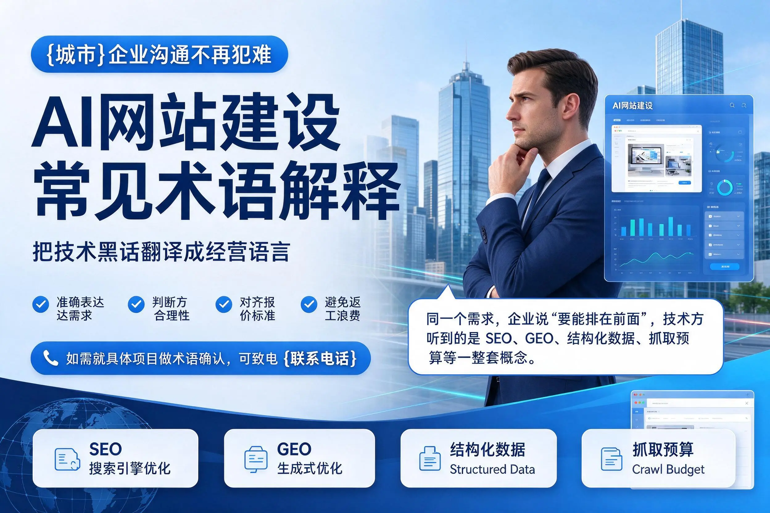 AI网站建设常见术语解释，深圳企业沟通不再犯难
