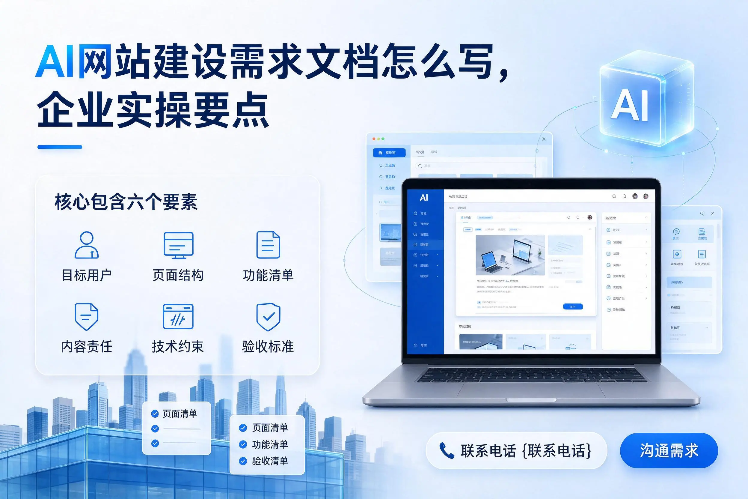 AI网站建设需求文档怎么写,深圳企业实操要点