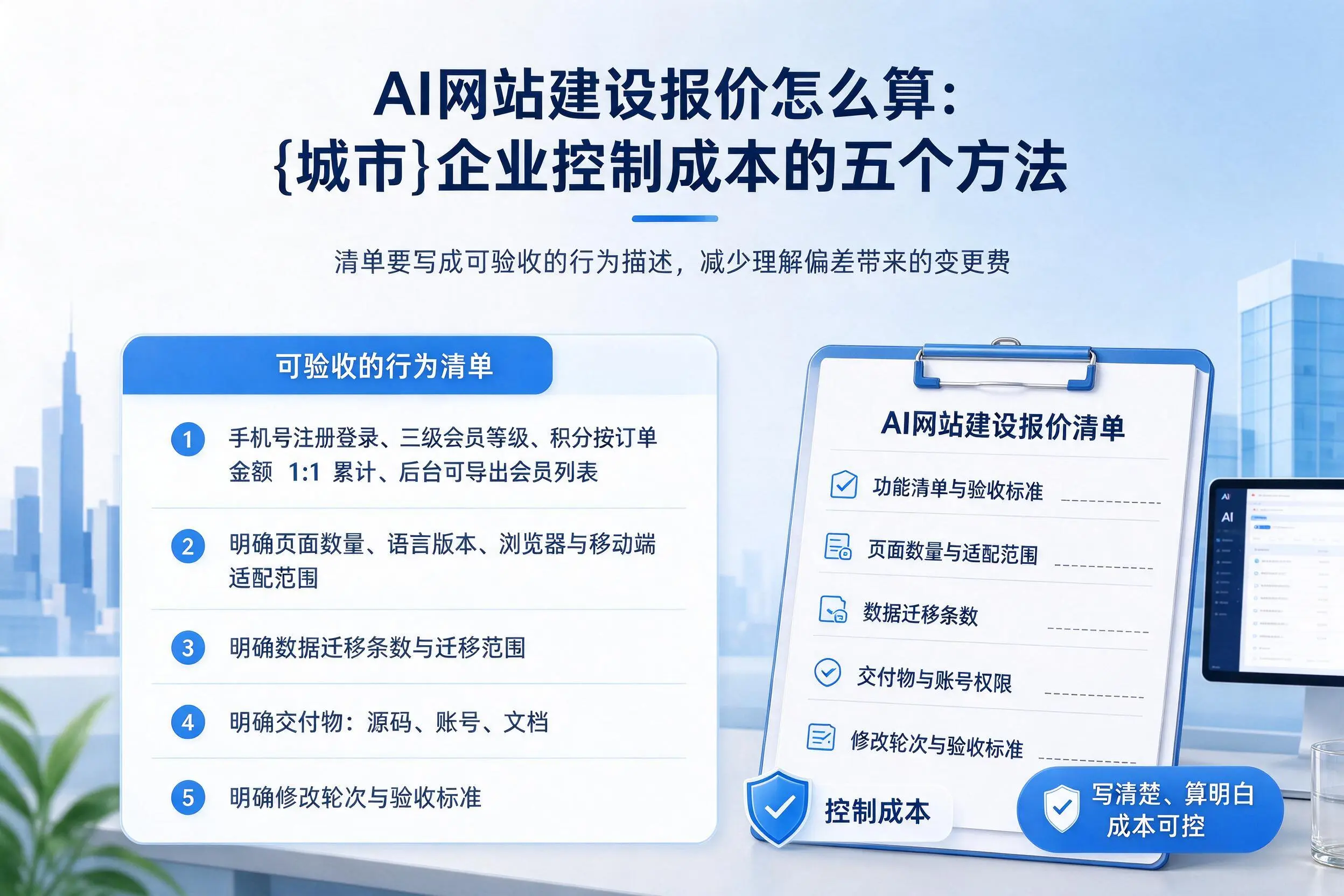 AI网站建设报价怎么算:深圳企业控制成本的五个方法